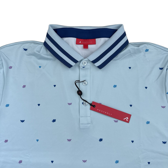 Redvanly Langham Performance Golf Polo Shirt Men’s M Breeze Blue R2415 NWT - Picture 7 of 12